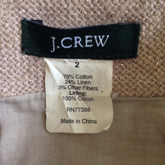 J.Crew Mini Skirt Tan Gold Shimmer Roll Waist 2 - Picture 7 of 7